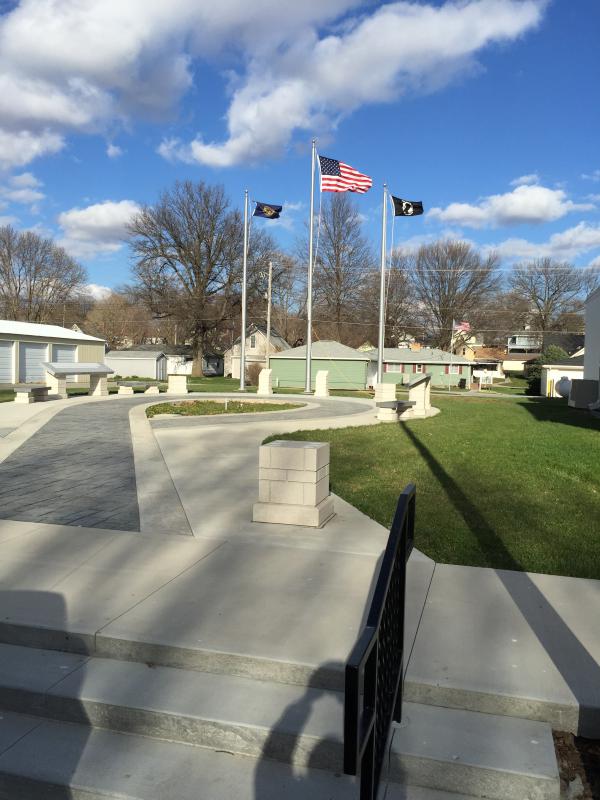 New Flags fly over the Dodge Veterans Memory Park