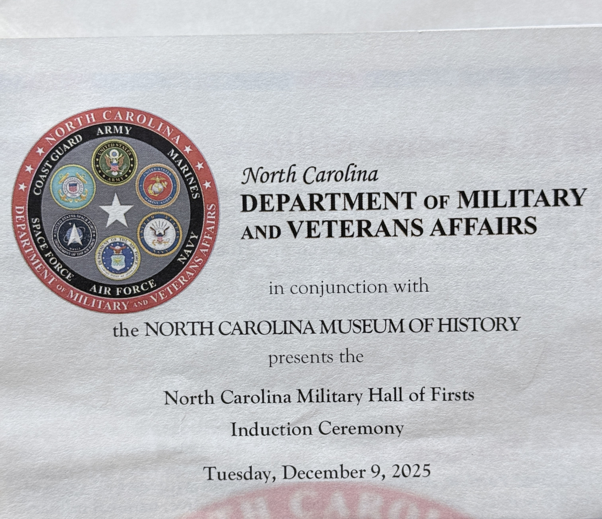 North Carolina Military Hall of Firsts Induction Ceremony 2025