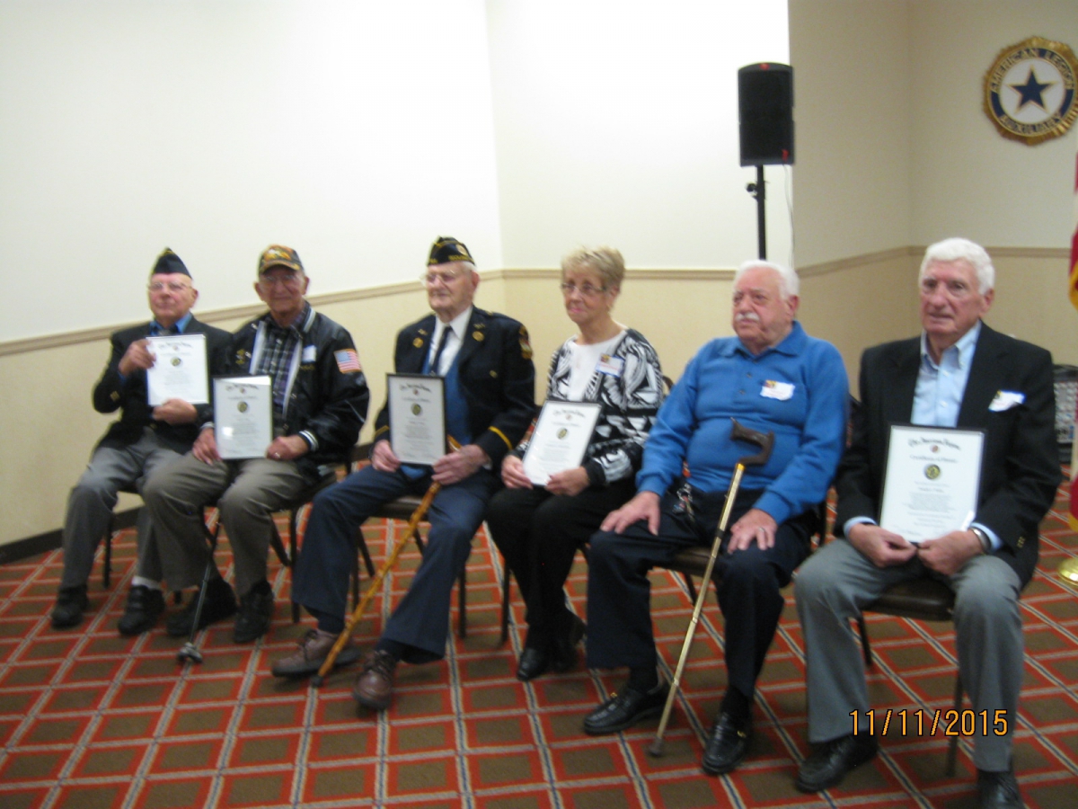 WWII VETERANS HONORED ON VETERANS DAY(November 11, 2013)