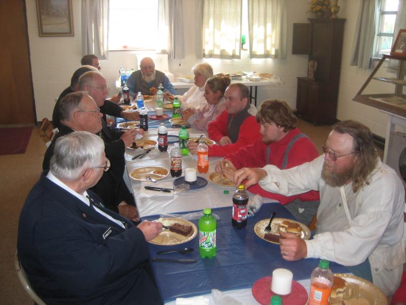 Lunch With Civil War Reenactor Troops From Ohio