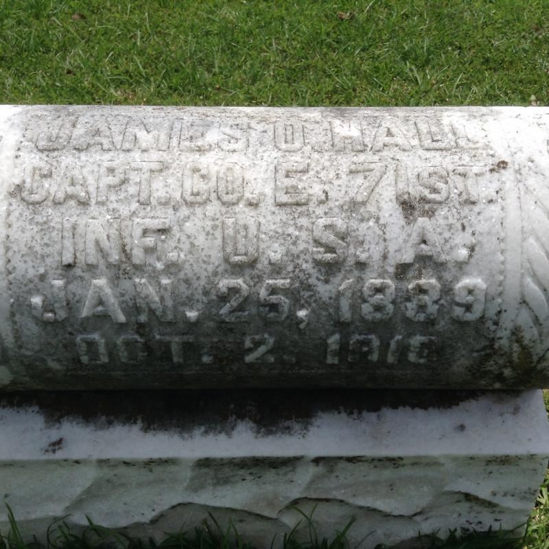 Headstone for James O. Hall