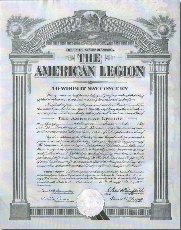  American Legion Post 109, Gary, SD