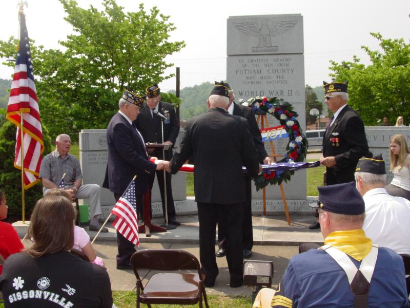 Flag Folding Ceremony on Memorial Day in Winfield, WV 2007