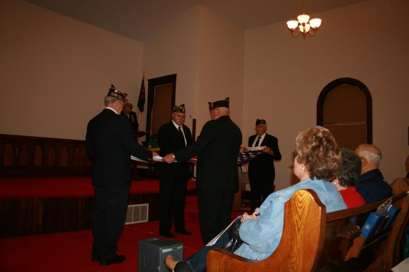 Nov 11, 2006 - Flag Folding Ceremony at Winfield Presbyterian