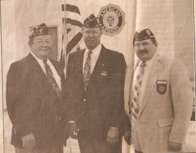 Visit of National Commander Bruce Thiesen (1993 - 1994) to Post 359