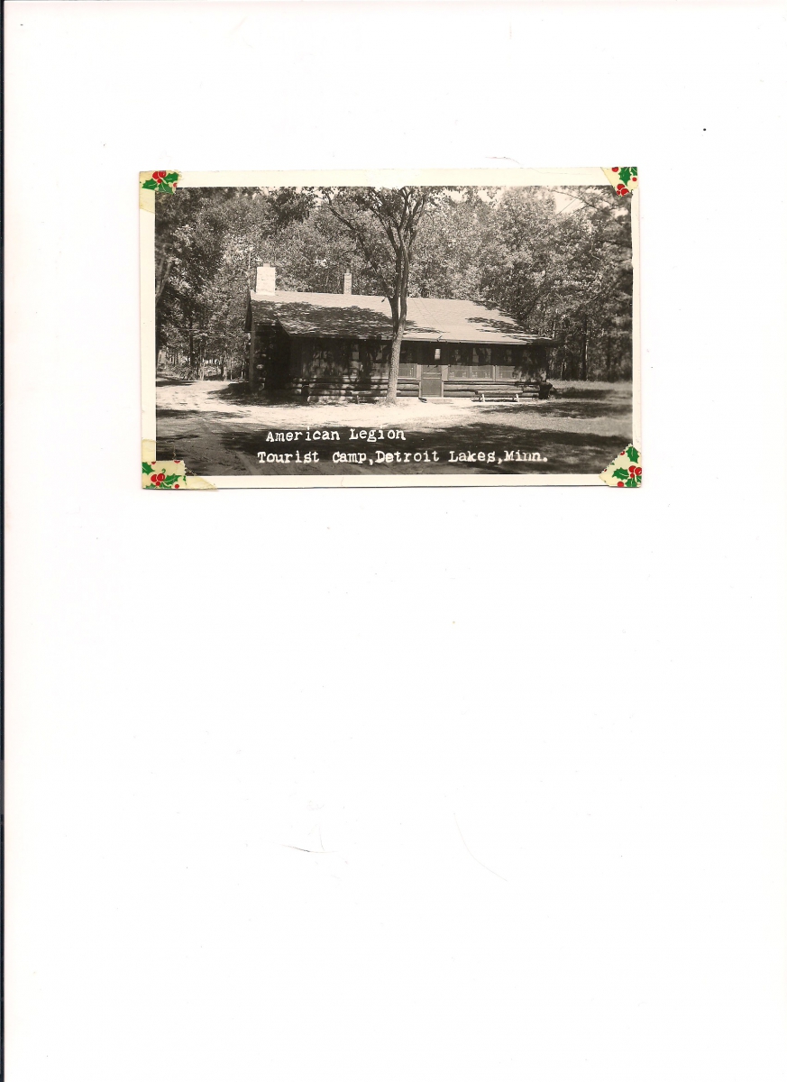 American Legion tourist camp post card 1939
