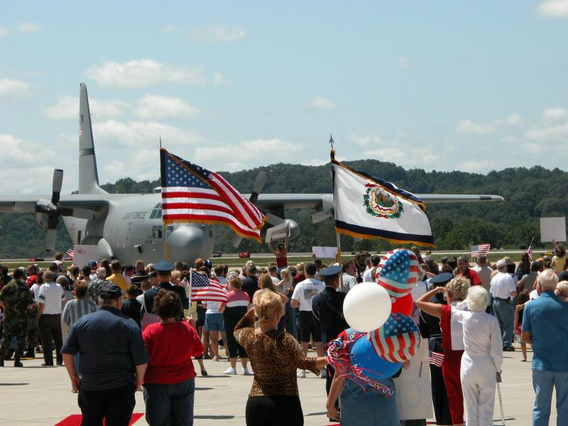 Welcoming The Troops Home at Yeager Airport 2012