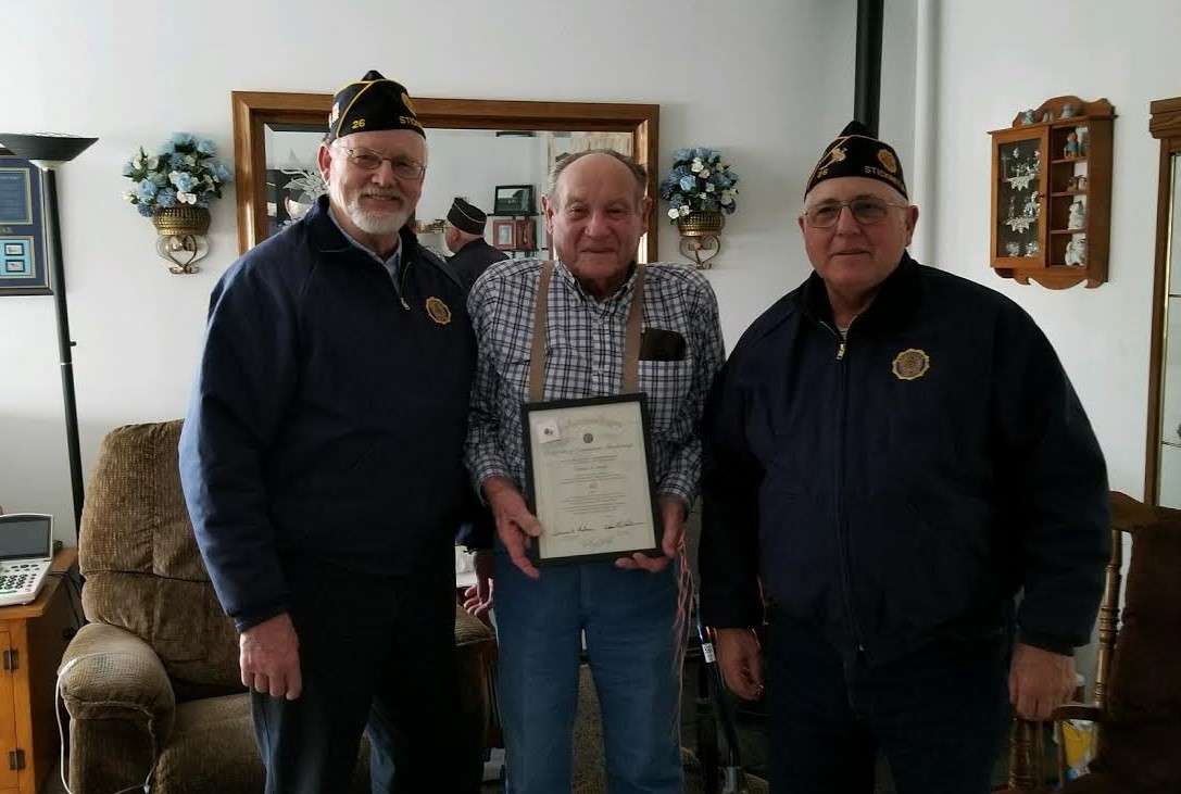 Vernon Jacobs recognized for 60 Years of Legion Membership