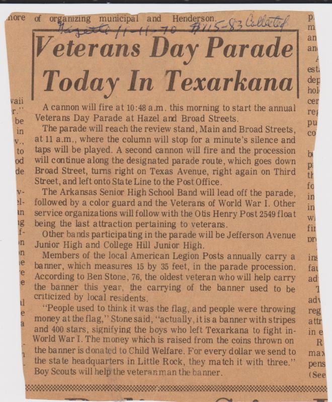 Veterans Parade 1970-44 years past