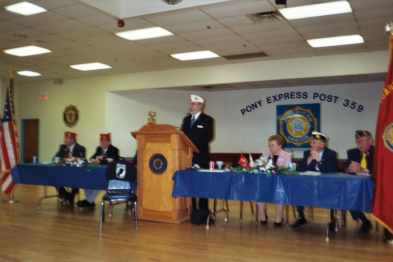 Visit of National Commander Thomas P. Cadmus (2004 - 2005) to Post 359