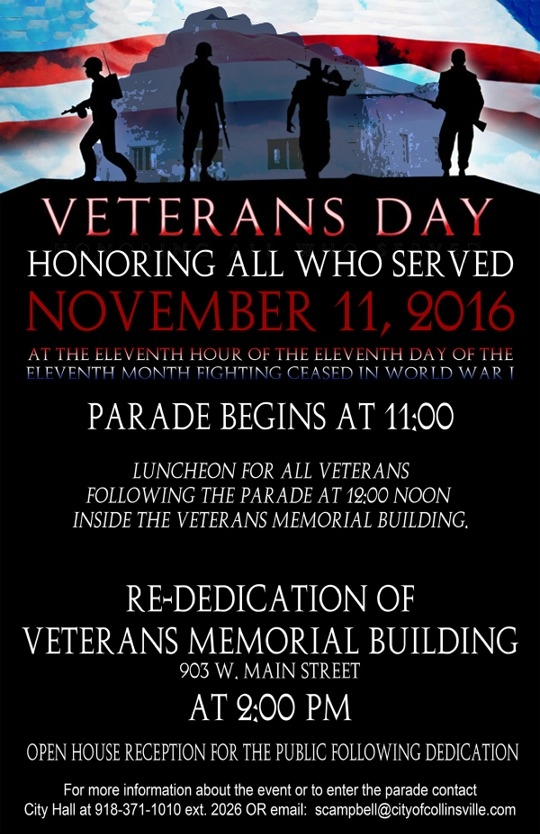 Re-Dedication Of Veterans Building