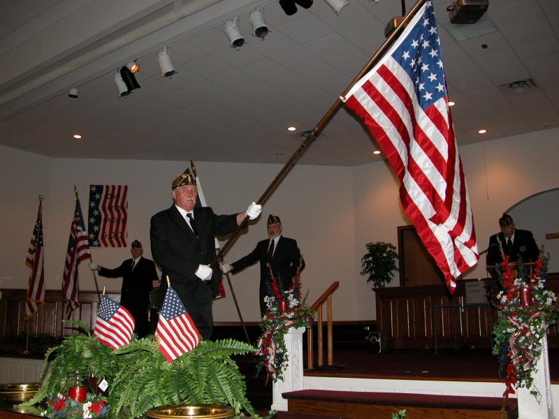 History of the Flag at Winfield Baptist Church - July 2009
