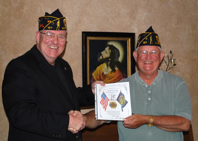 Gary Lane's Achievement of 35 Years in the American Legion