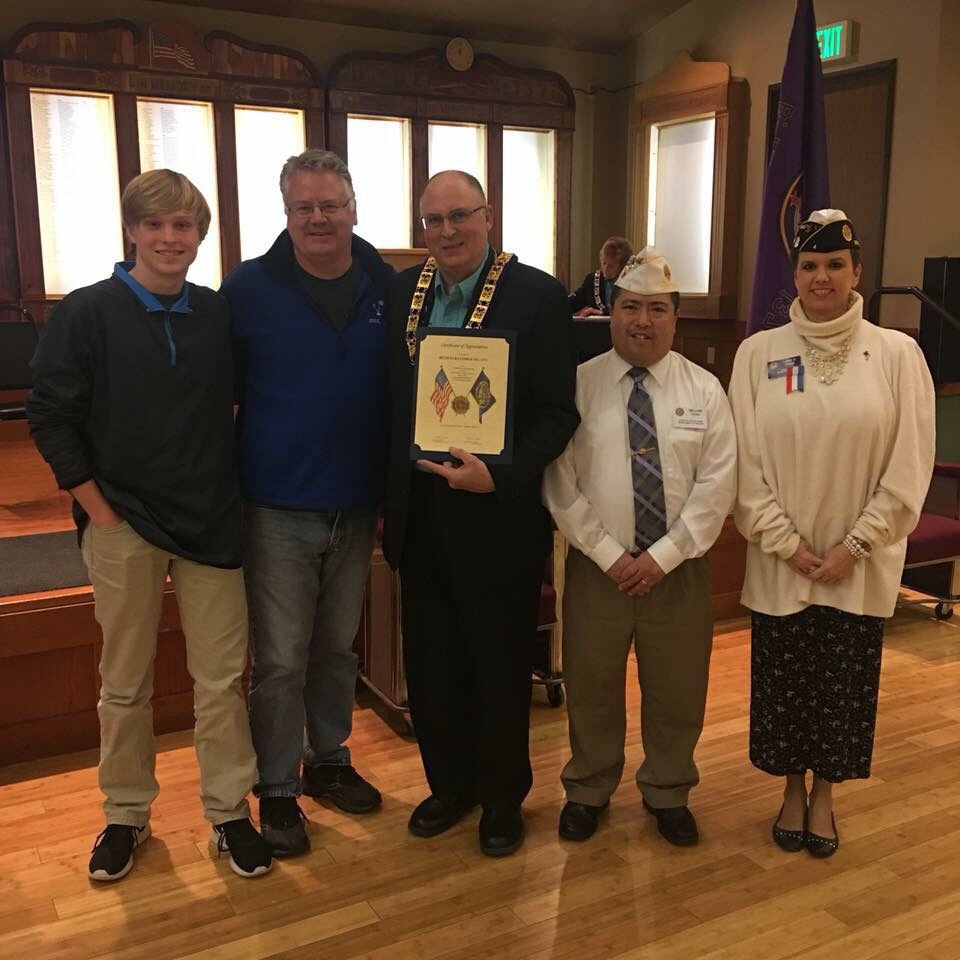 Bend Elks Meeting with 2017 Oregon Boys State Citizen (December 5, 2017)