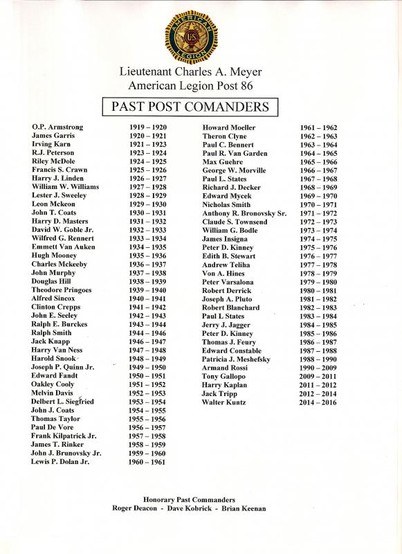 Past Post Commanders