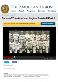 Where can you find photos of some of the very first American Legion Baseball teams? 