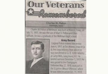 Post 427 Charles Polton Post: Wellman Iowa