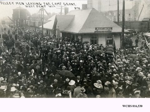 1917 Honoring Men Leaving for Camp Grant 