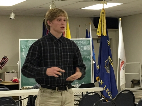 2017 Oregon Boys State Citizen Speaking at Stevens-Chute Post and Unit 4 General Membership Meeting (November 21, 2017)
