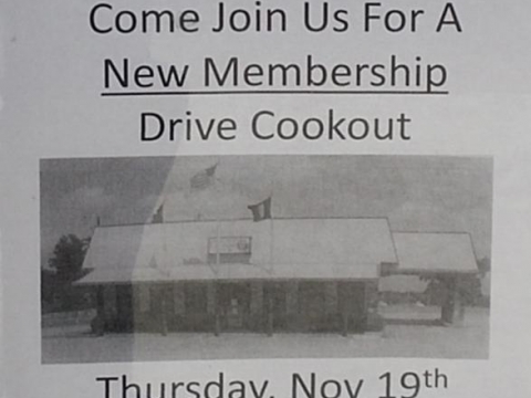 Post Conducts New Membership Drive Cookout