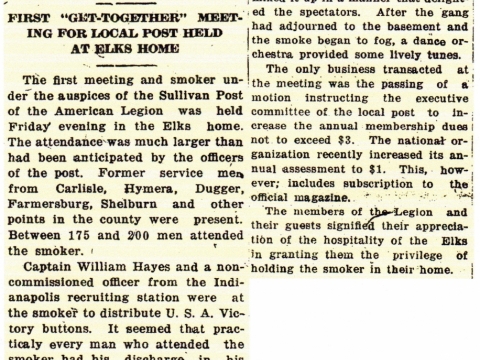 1919 Newspaper articles