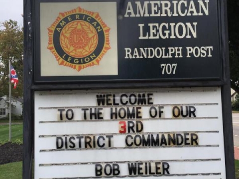 Third District Commander, Bob Weiler 2016-2017