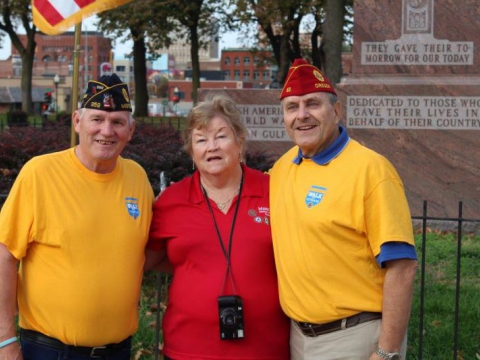 American Legion National Commander Charles E. Schmidt (2016 - 2017) visits Saint Joseph, Missouri