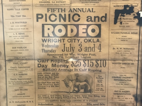 Rodeo Advertising, Flyers, and Newspaper Articles
