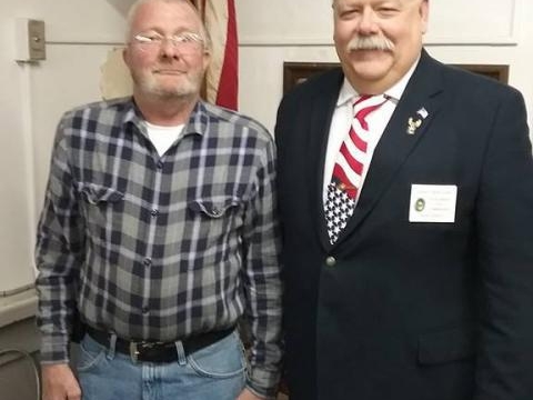 SAL Detachment Vice Commander visit and Membership Award