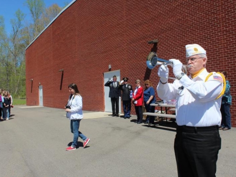 Flag Retirement at Pin Oak Elementary School