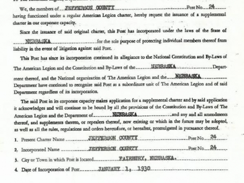 1939 Supplemental Charter