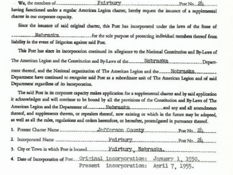 1955 Supplemental Charter