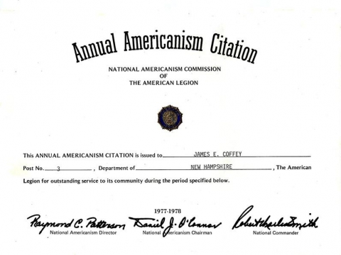 1977-1978 Post 3 Awards
