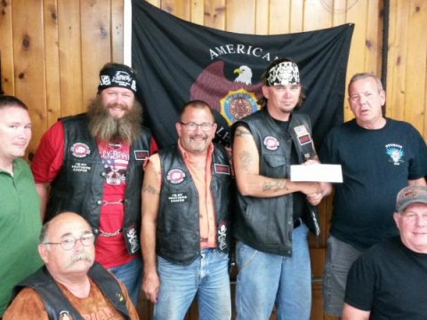 2015 Legion Riders donating to BACA