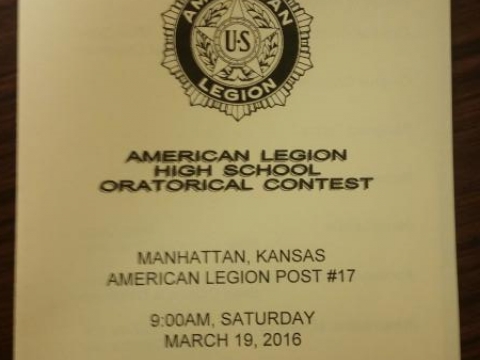 Department of Kansas State Oratorical Contest
