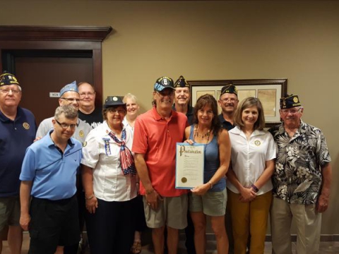 Mayor of Willoughby, David E. Anderson, presented Jennifer with a Proclamation in Honor of Carl W. Roberts