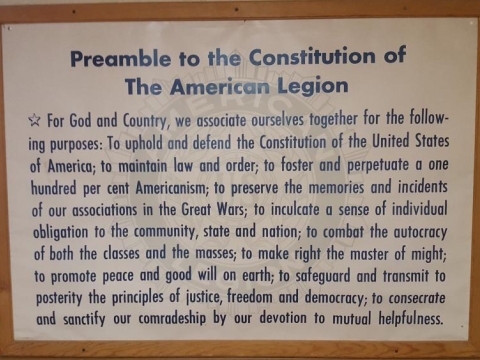 Preamble to the Constitution of The American Legion and Auxiliary 