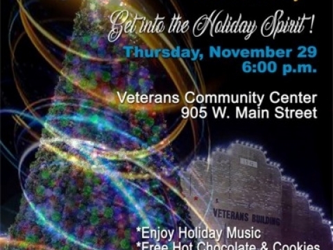 Christmas Tree Moved to Veterans Building