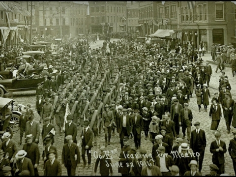 Company E leaves for War