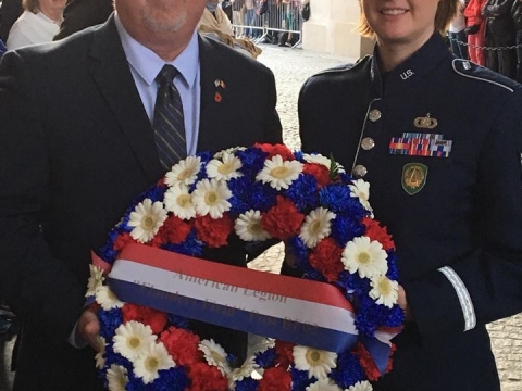 Adopt a US Tommy adoption ceremony, Menin Gate, Ieper