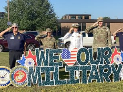DAY ONE OF GILBERT INTERMEDIATE SCHOOL FREEDOM CELEBRATION WEEK VETERANS APPRECIATION DAY