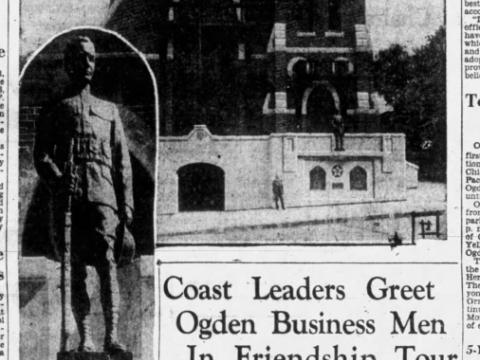 Herman-Baker Chateau 9 & doughboy statue 