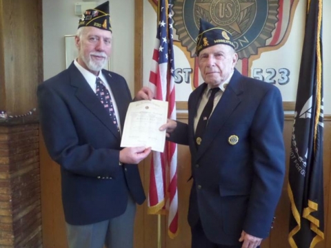 Burton E. Falk - American Legion Member for 70 years