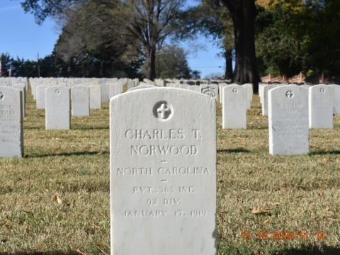 Commemorating Private Charles T. Norwood, World War I