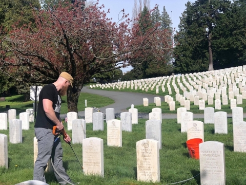 Evergreen Washelli Veterans Cemetery Cleanings