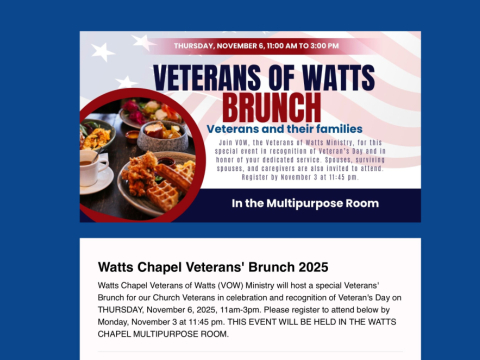 Watts Chapel Veterans' Brunch 3