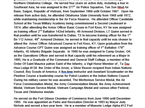 BIOGRAPHY of Jim F. Quinn