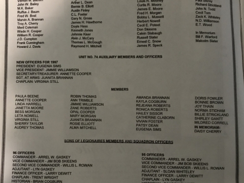 Officers and Members 