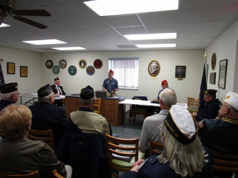 National Commander Helms visit