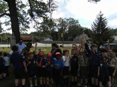Memorial Day flag planting at Royal Oak Cemetary